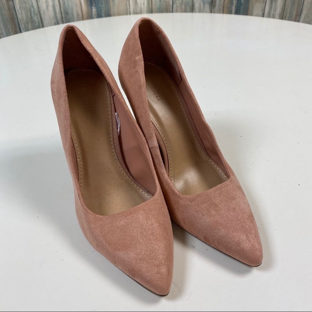 Forever 21 Suede Heels Shoes sz 7 - Picture 9 of 10